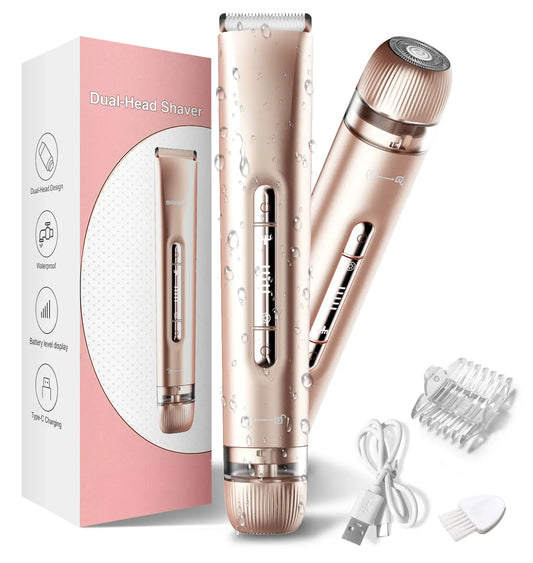 Bikini Trimmer | 2 In 1 Razor | IPX7 Waterproof Wet And Dry | Cordless