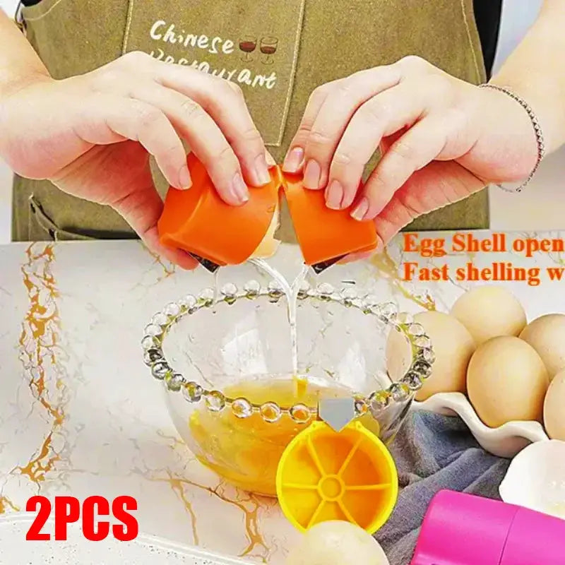 1/2pcs Multifunctional Egg Shell Opener Handheld Egg Cracker Separator Tool Eggshell Cutter Easy Open Kitchen Gadget for Raw Egg from PriceLows™