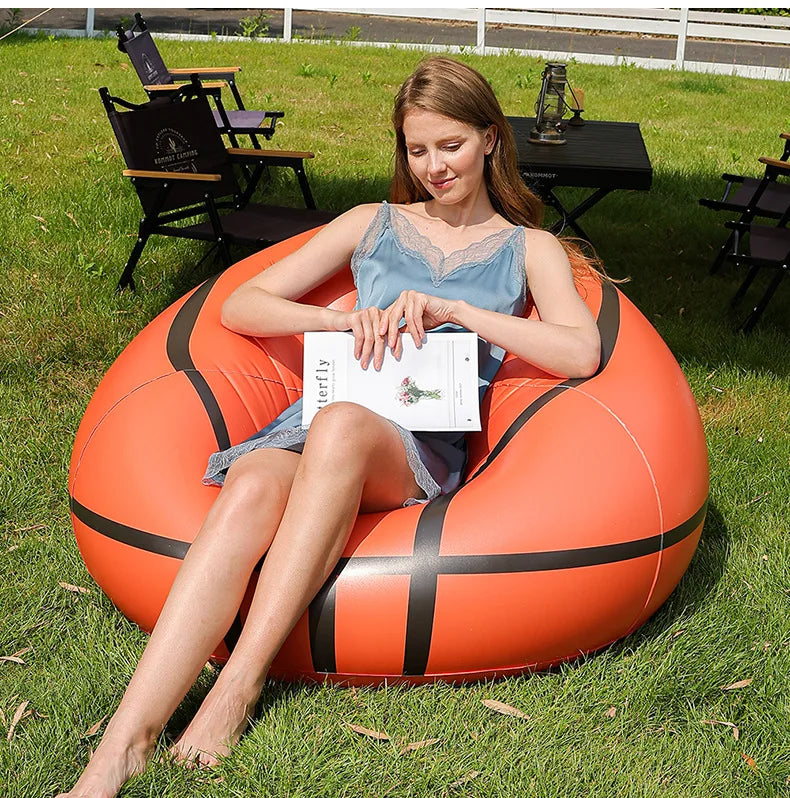 Inflatable Football Sofa | PVC Material | Portable Lightweight | One Seat