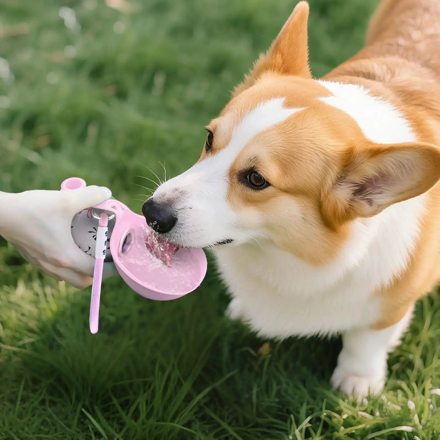 Dog Water Bottle | Leak Proof | Stainless Steel Silicone | Small Dogs