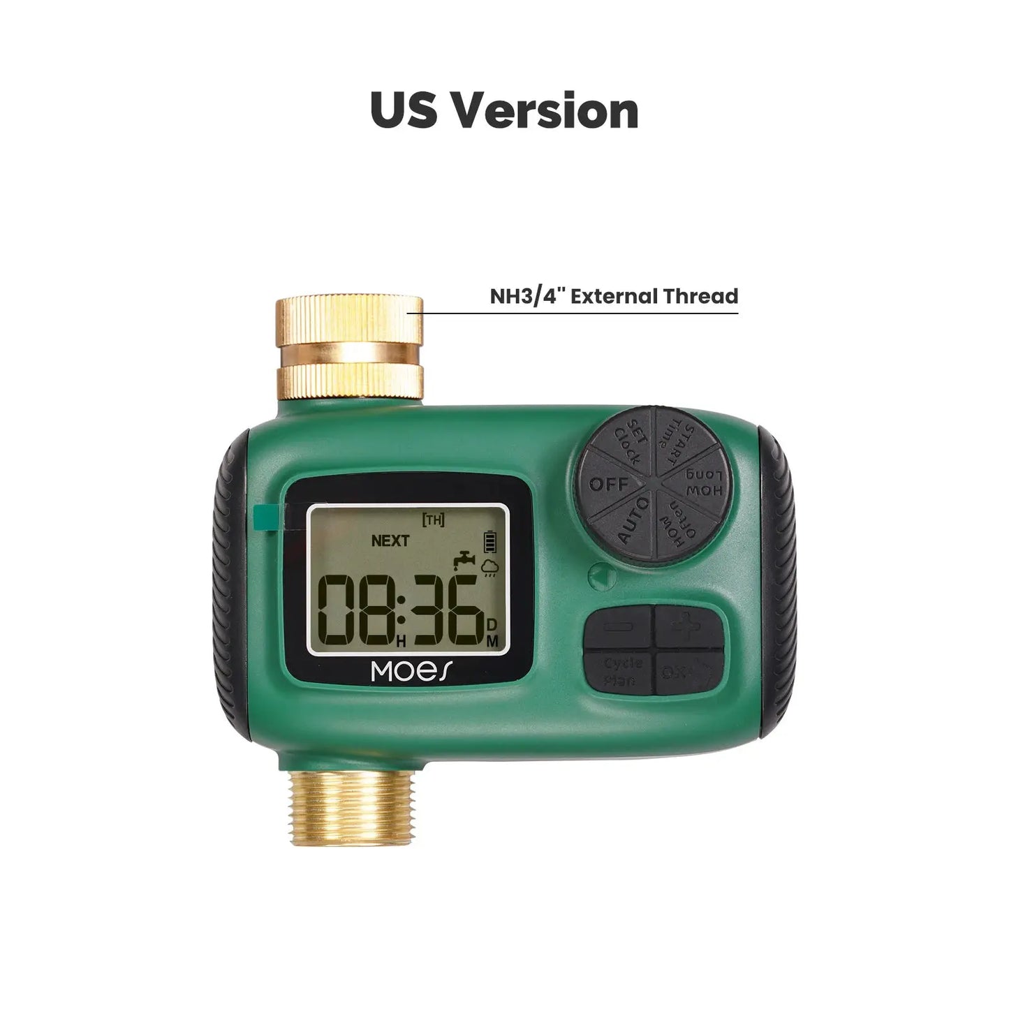MOES Digital Water Timer 1/3/4 Outlet Brass Inlet Programmable Irrigation Controller LCD Display IPX5 Waterproof from PriceLows™