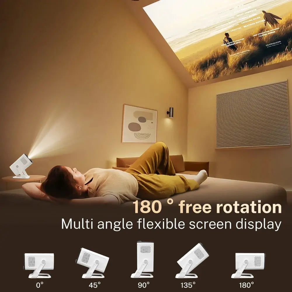 Portable Projector | Android 11 | 400 ANSI Lumens | WiFi 6