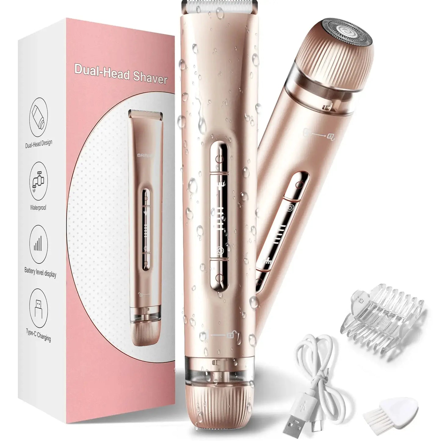 Bikini Trimmer | 2 In 1 Razor | IPX7 Waterproof Wet And Dry | Cordless