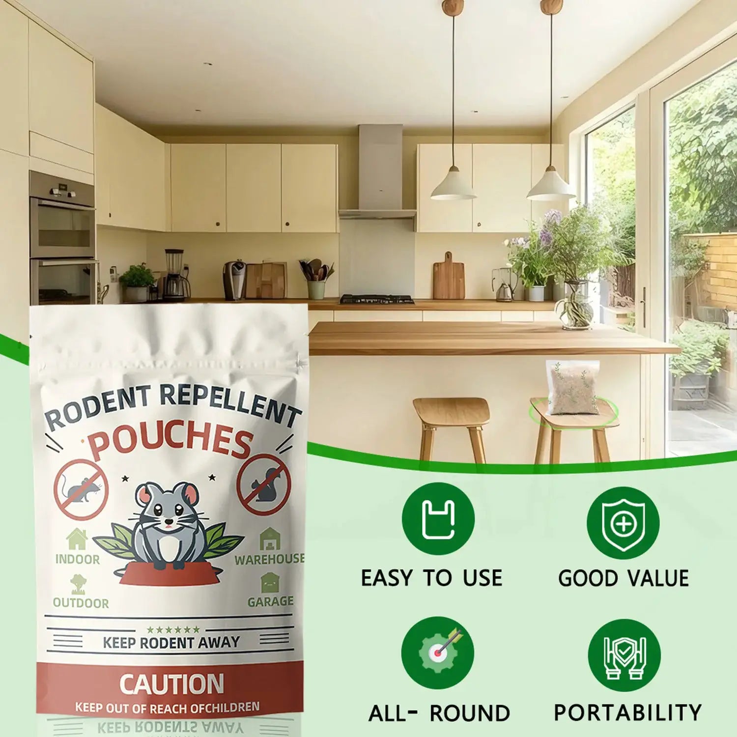 10P-Rodent Repellent, Mice Repellent, Peppermint Rat Repellent, Keep Rodents Out of House/Cars/Rvs/Garages, Natural Mouse Repellents, Indoor & Outdoor 3 Months Protection from PriceLows™