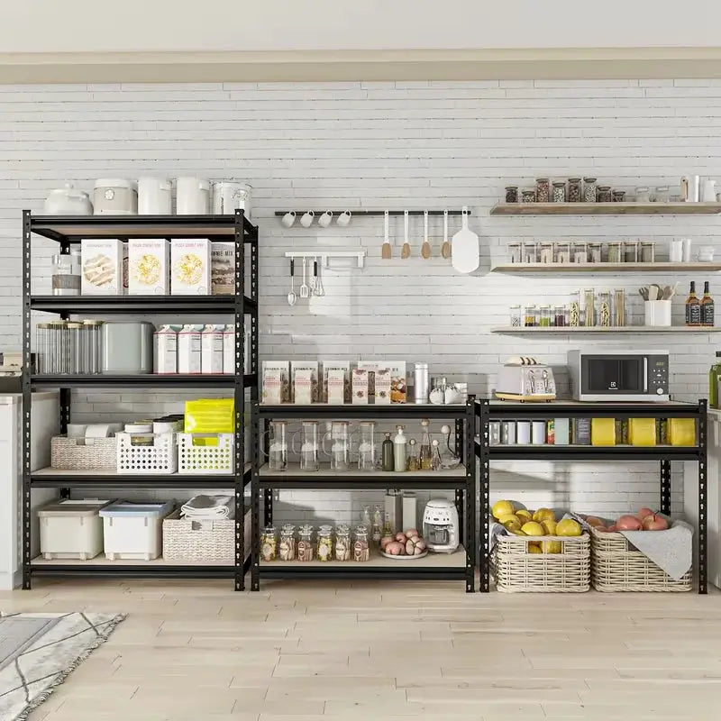 60/72 Inch Heavy-duty Metal Storage Rack, With A Load-bearing Capacity Of 2000 Pounds Per Layer, Adjustable Height from PriceLows™