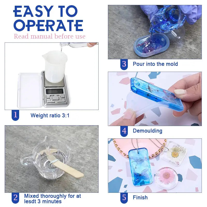Epoxy Resin Kit | Crystal Clear 3:1 | Self Leveling | Jewelry DIY Art