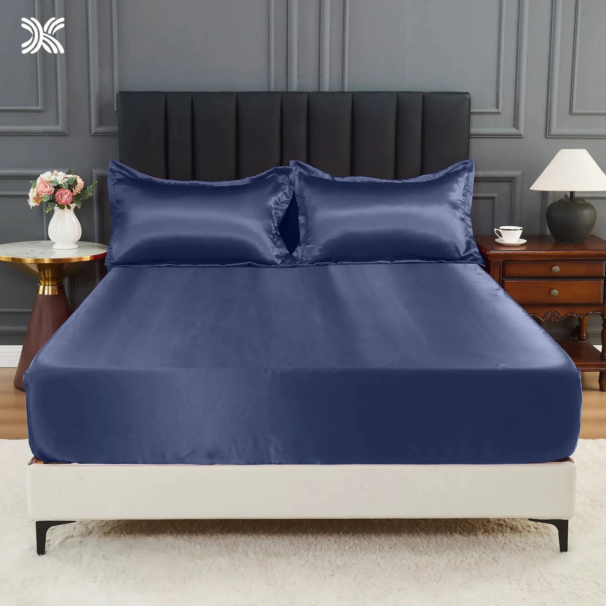 Microfiber Fitted Sheet Set | Satin Finish | 3 Piece Set