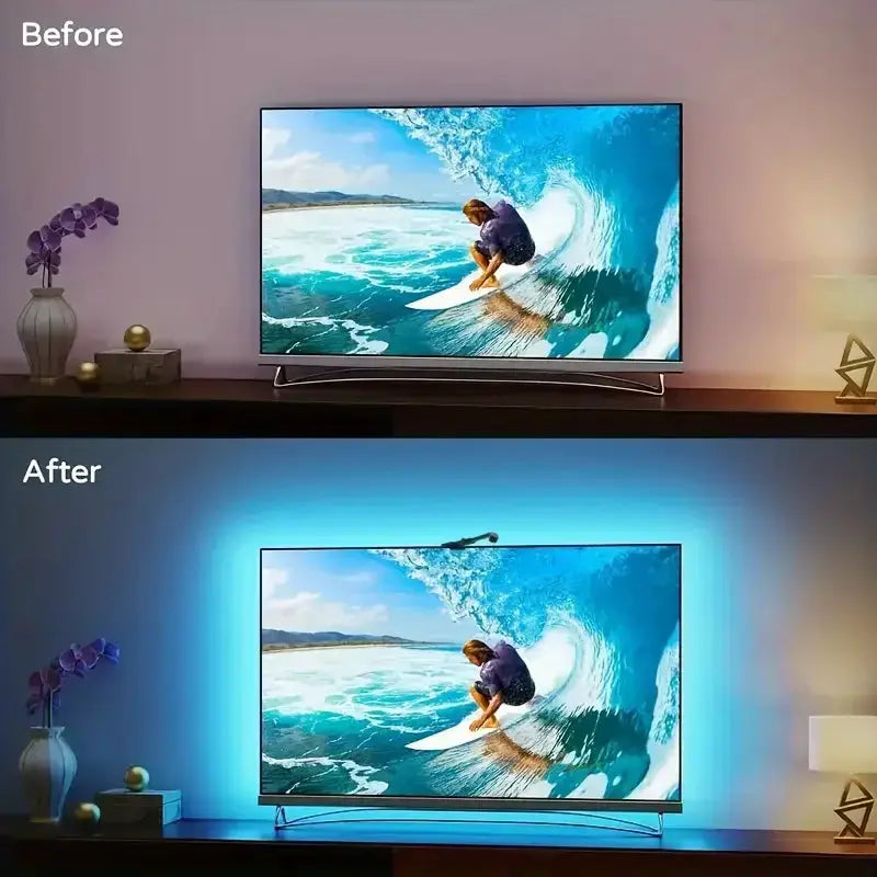 RGBIC LED TV Backlight Strip with Camera App Control Music Sync Smart Lights for Gaming Room 55-75inch Ambient Lighting from PriceLows™