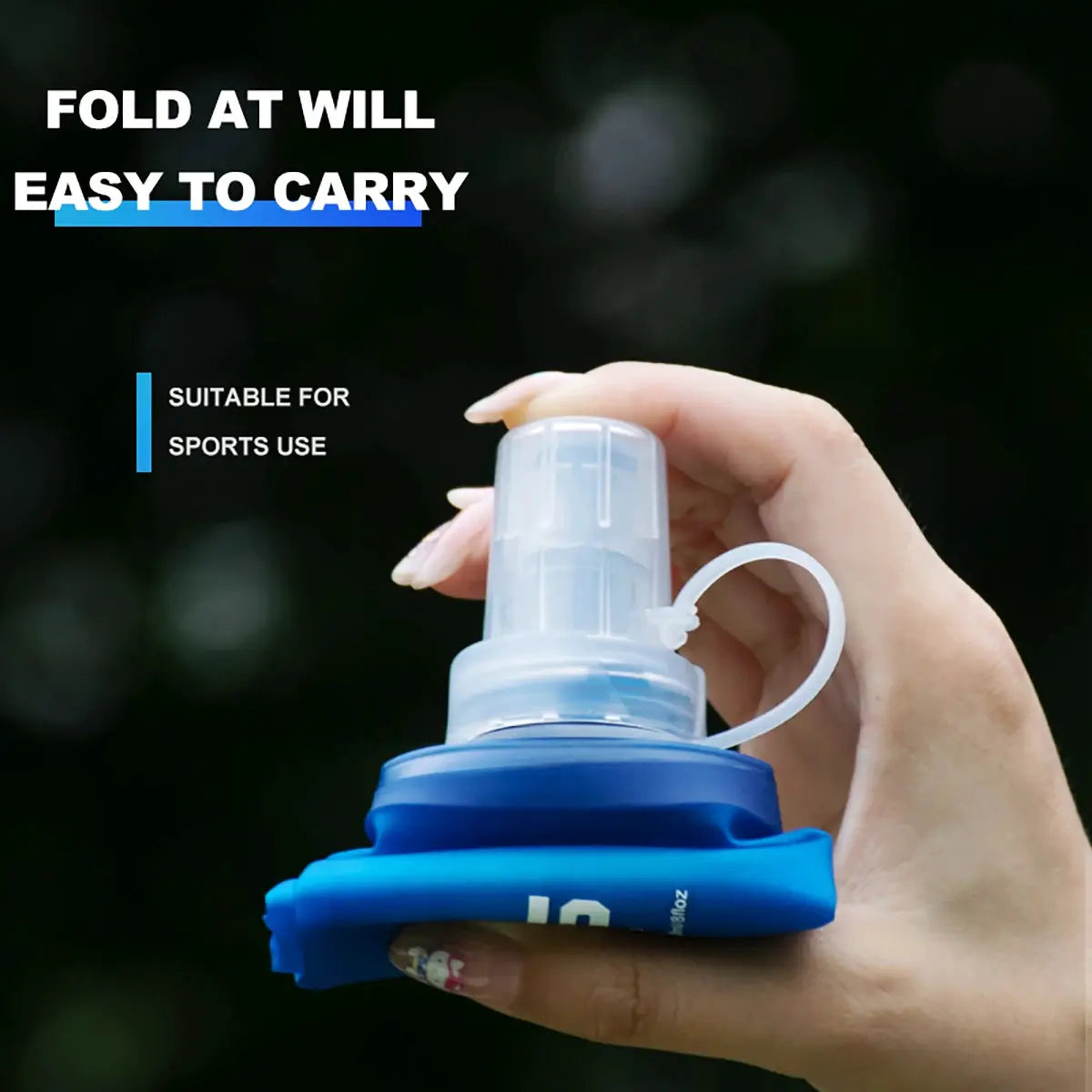 WRELS Soft Folding Water Bottle Collapsible Silicone Outdoor Sport Traveling Camp Hiking Cycling Running TPU Portable Water Bag from PriceLows™