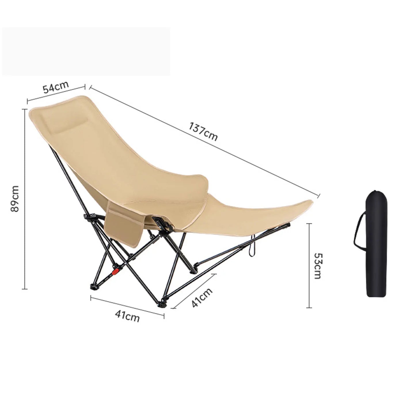 Camping Folding Chair | 4 Gear Adjustable | Foot Support | One Size