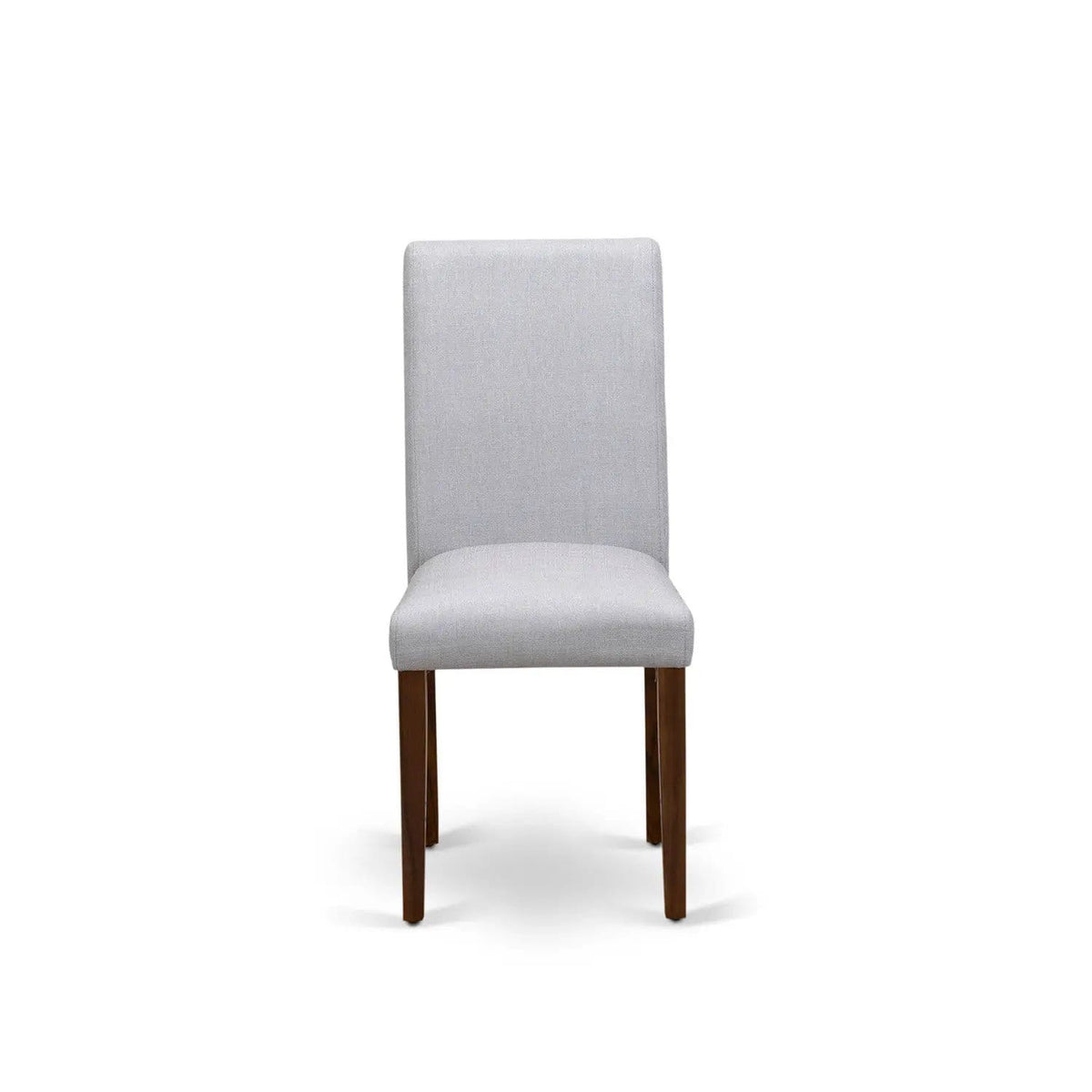 EAST WEST FURNITURE CNAB7-N8-05 7-Pc Modern Dining Set- 6 Parson Dining Chairs and | 7-Piece Set | Walnut & Linen | Grey Linen Fabric Seat and High Chair Back (Antique Walnut Finish)