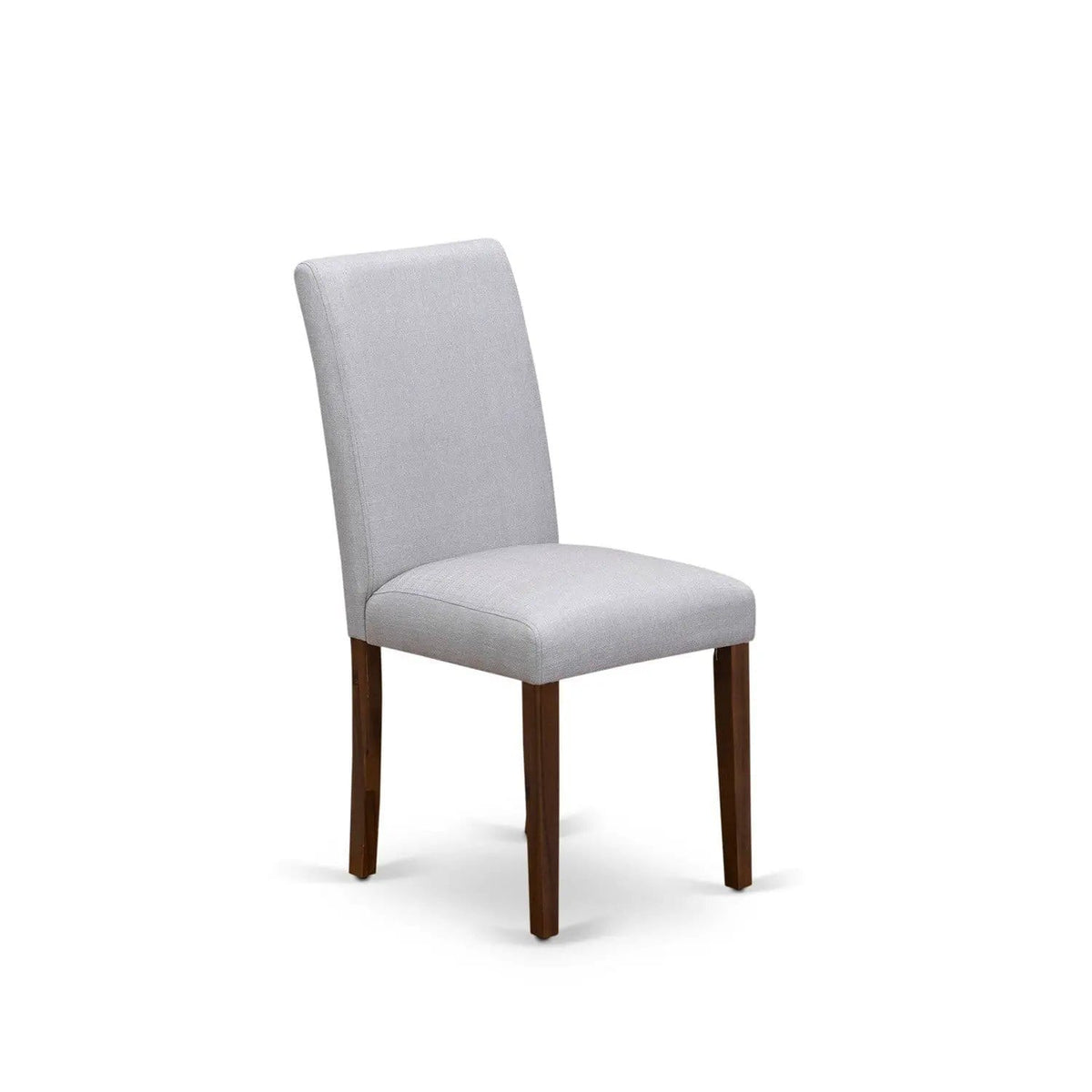 EAST WEST FURNITURE CNAB7-N8-05 7-Pc Modern Dining Set- 6 Parson Dining Chairs and | 7-Piece Set | Walnut & Linen | Grey Linen Fabric Seat and High Chair Back (Antique Walnut Finish)