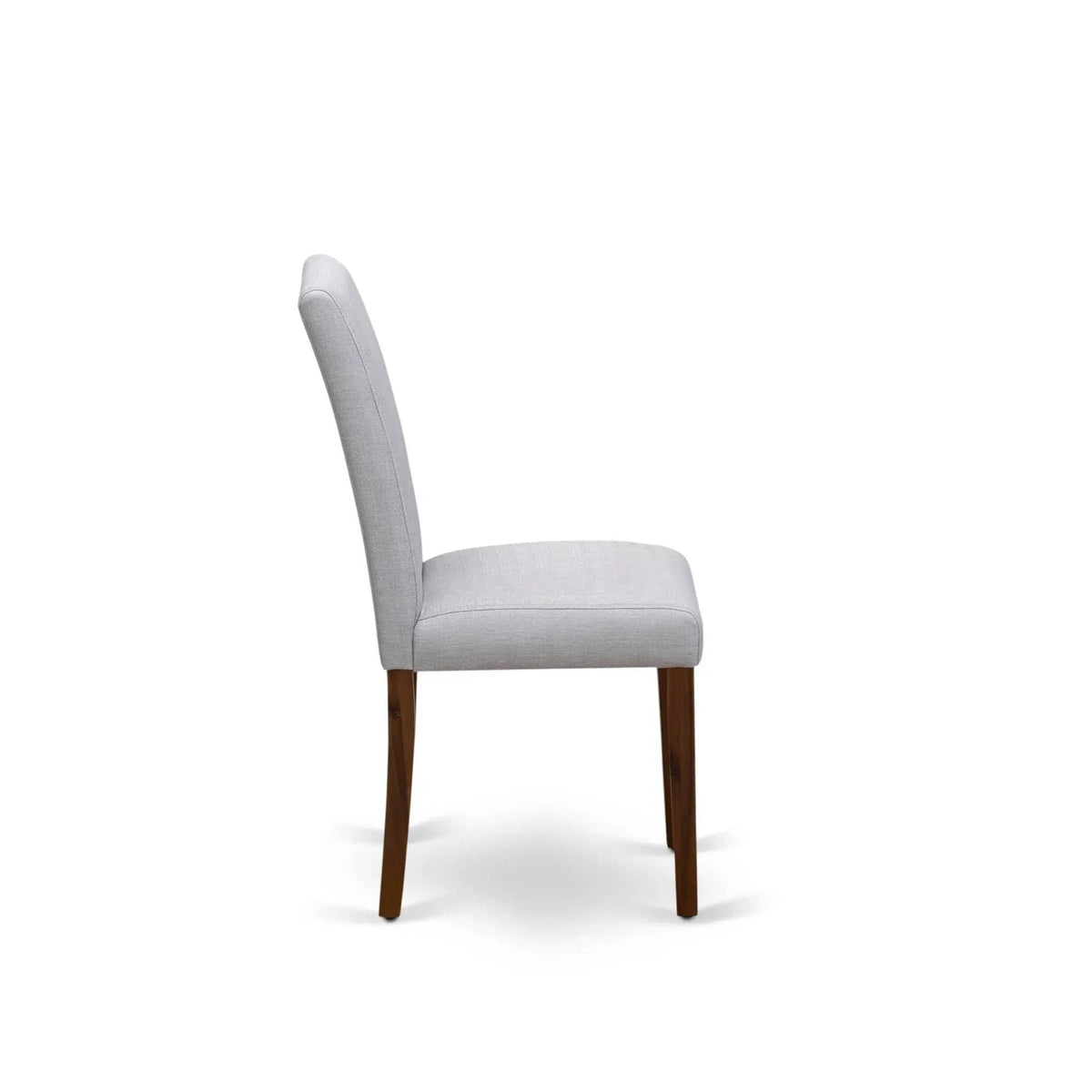 EAST WEST FURNITURE CNAB5-N8-05 5-Pc Modern Dining Table Set- 4 Dining Chairs and | 5-Piece Set | Walnut & Linen | Grey Linen Fabric Seat and High Chair Back (Antique Walnut Finish)