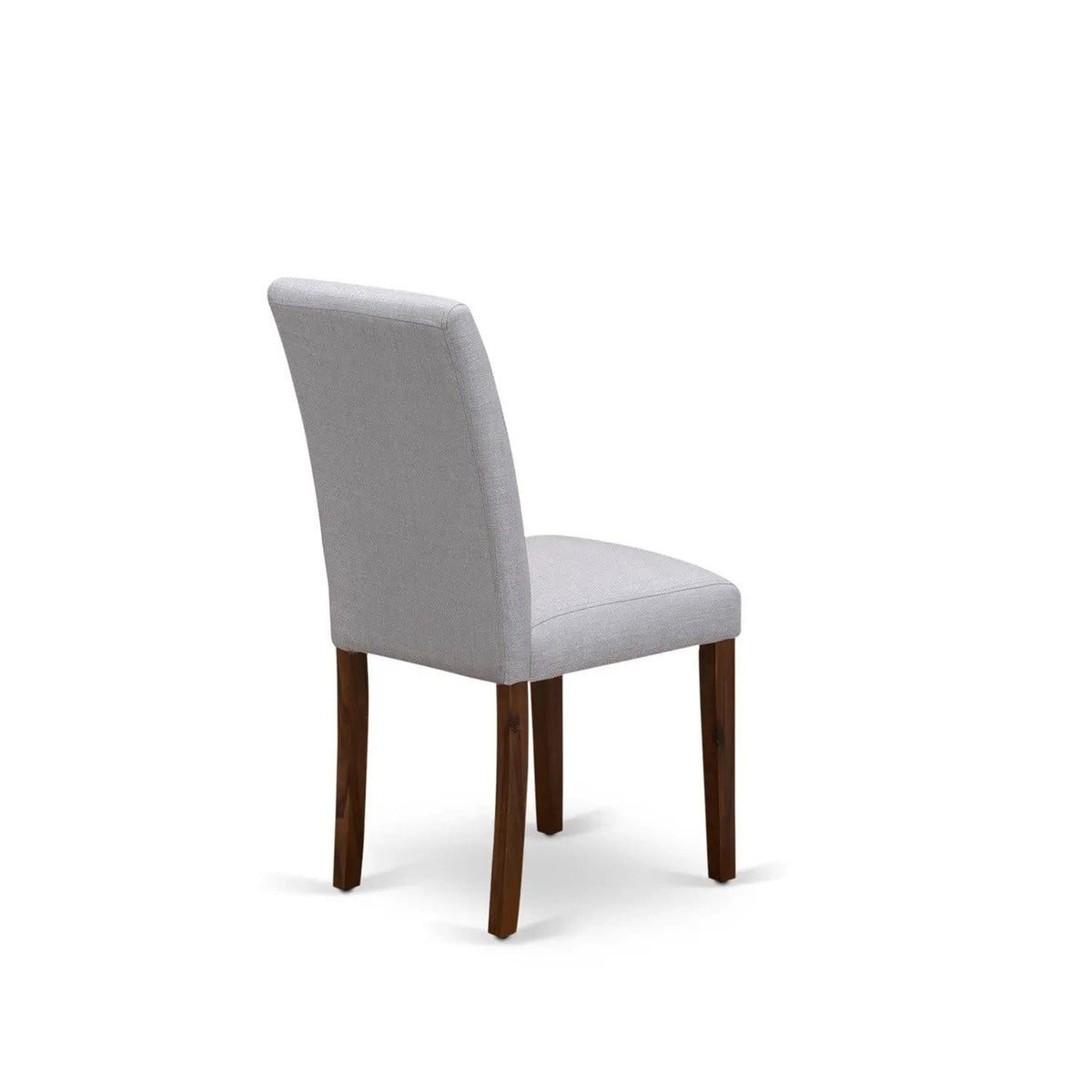 EAST WEST FURNITURE CNAB7-N8-05 7-Pc Modern Dining Set- 6 Parson Dining Chairs and | 7-Piece Set | Walnut & Linen | Grey Linen Fabric Seat and High Chair Back (Antique Walnut Finish)