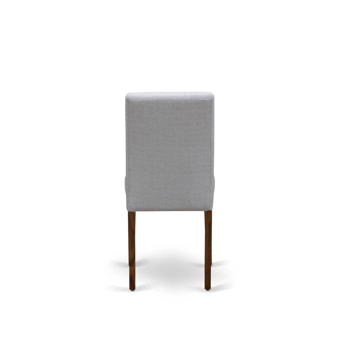 EAST WEST FURNITURE CNAB7-N8-05 7-Pc Modern Dining Set- 6 Parson Dining Chairs and | 7-Piece Set | Walnut & Linen | Grey Linen Fabric Seat and High Chair Back (Antique Walnut Finish)