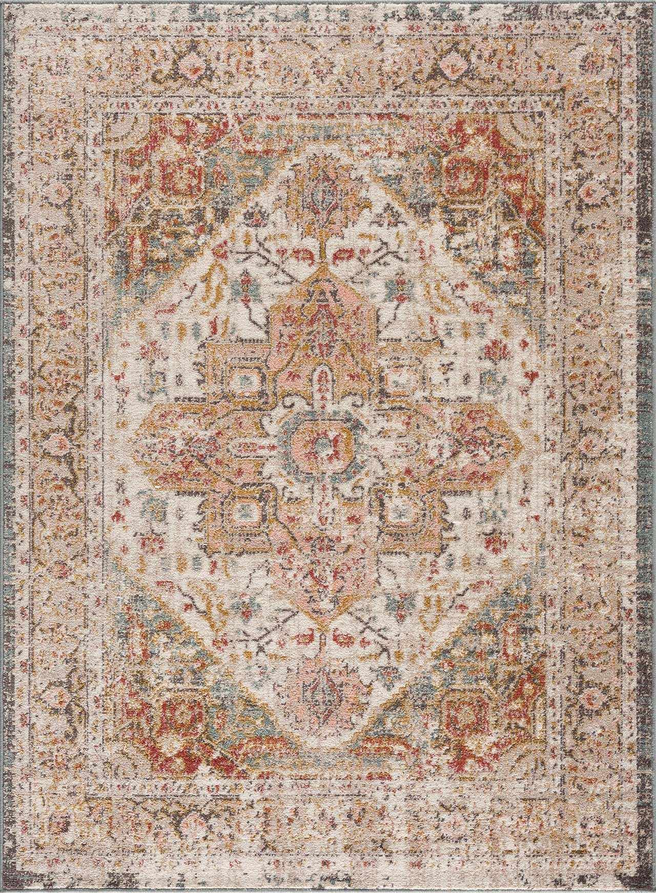 Peeta Brown Medallion Area Rug from PriceLows™