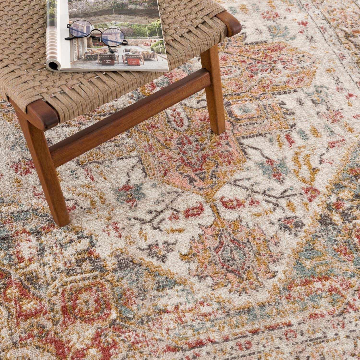 Peeta Brown Medallion Area Rug from PriceLows™