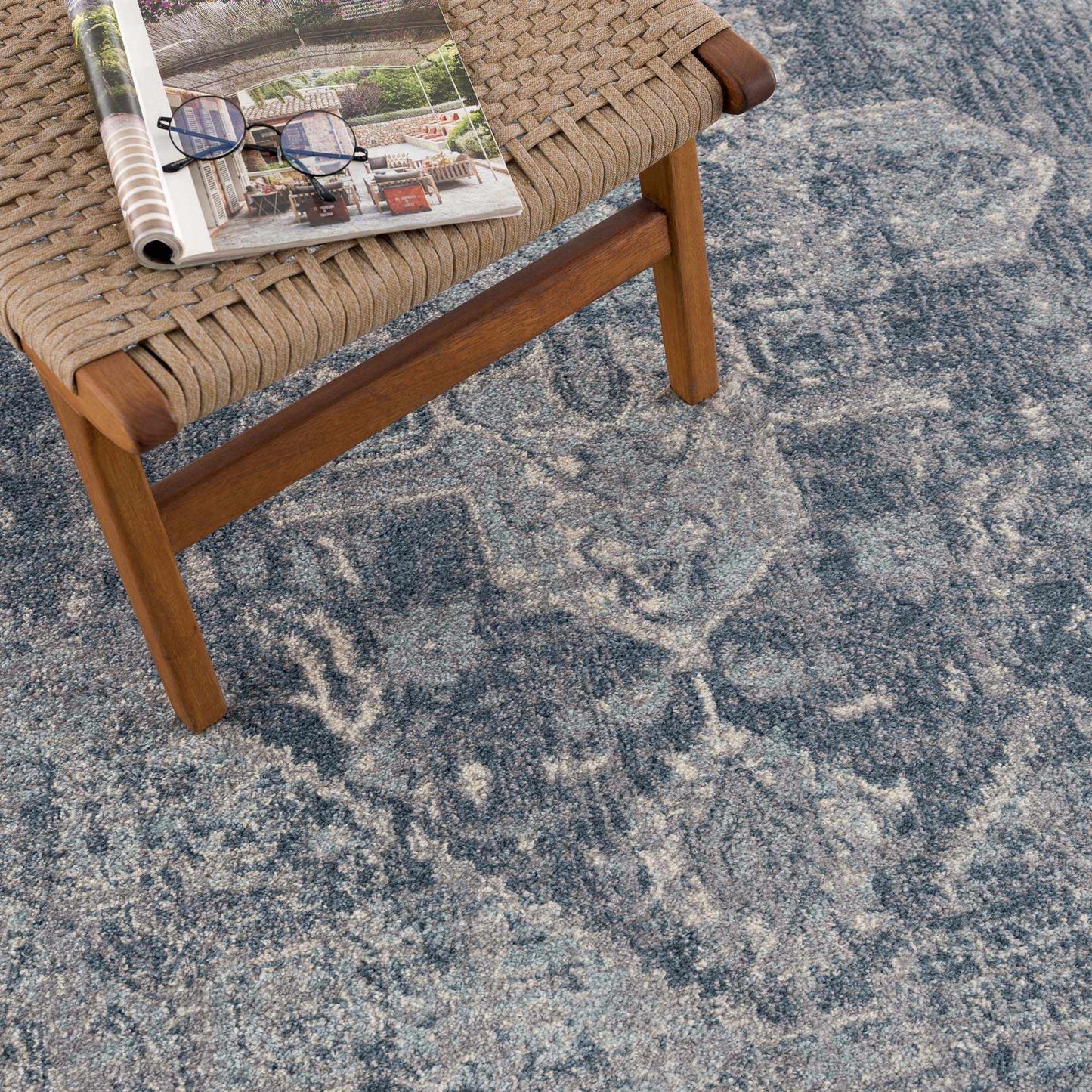 Peeta Blue Medallion Area Rug from PriceLows™