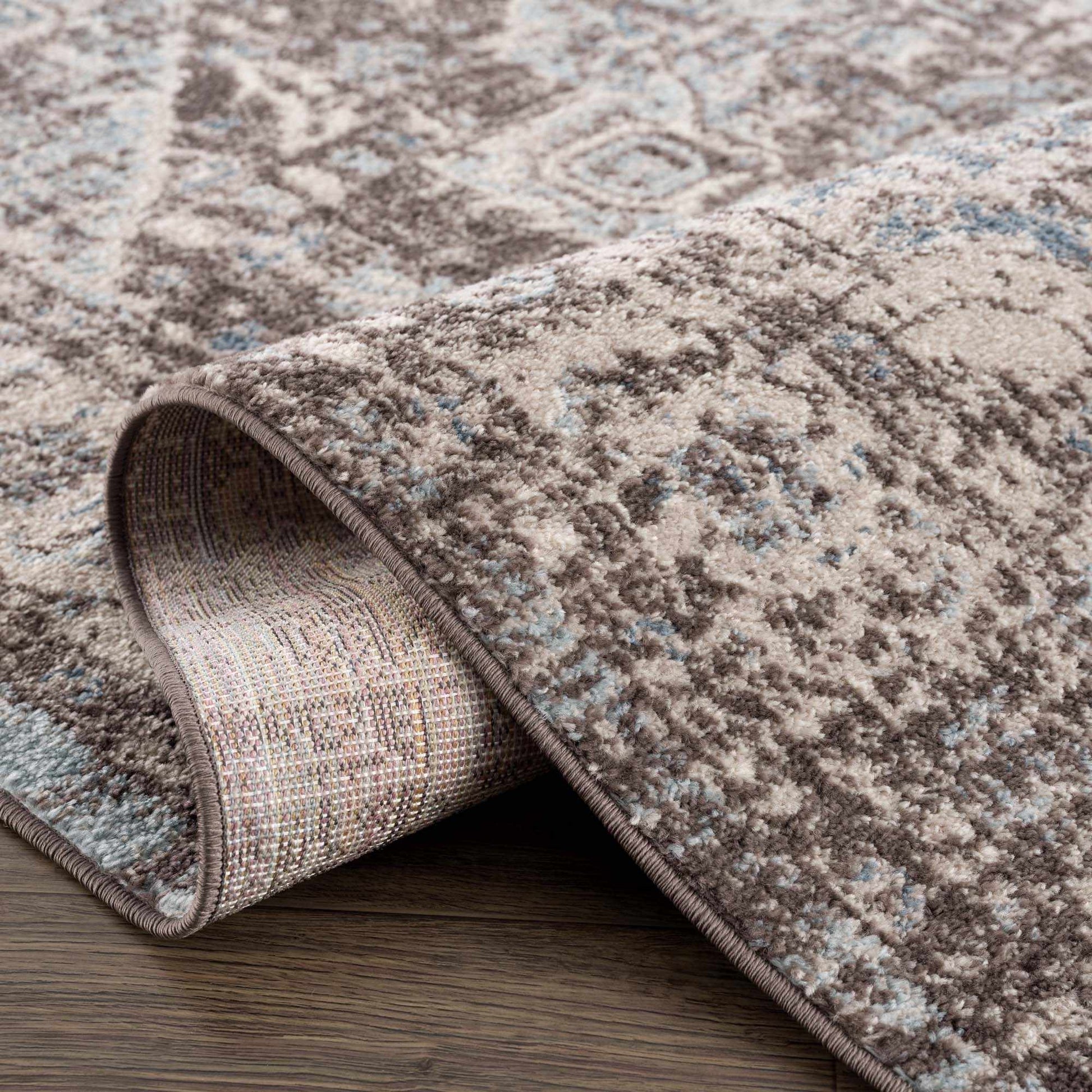 Peeta Dark Brown Medallion Area Rug from PriceLows™