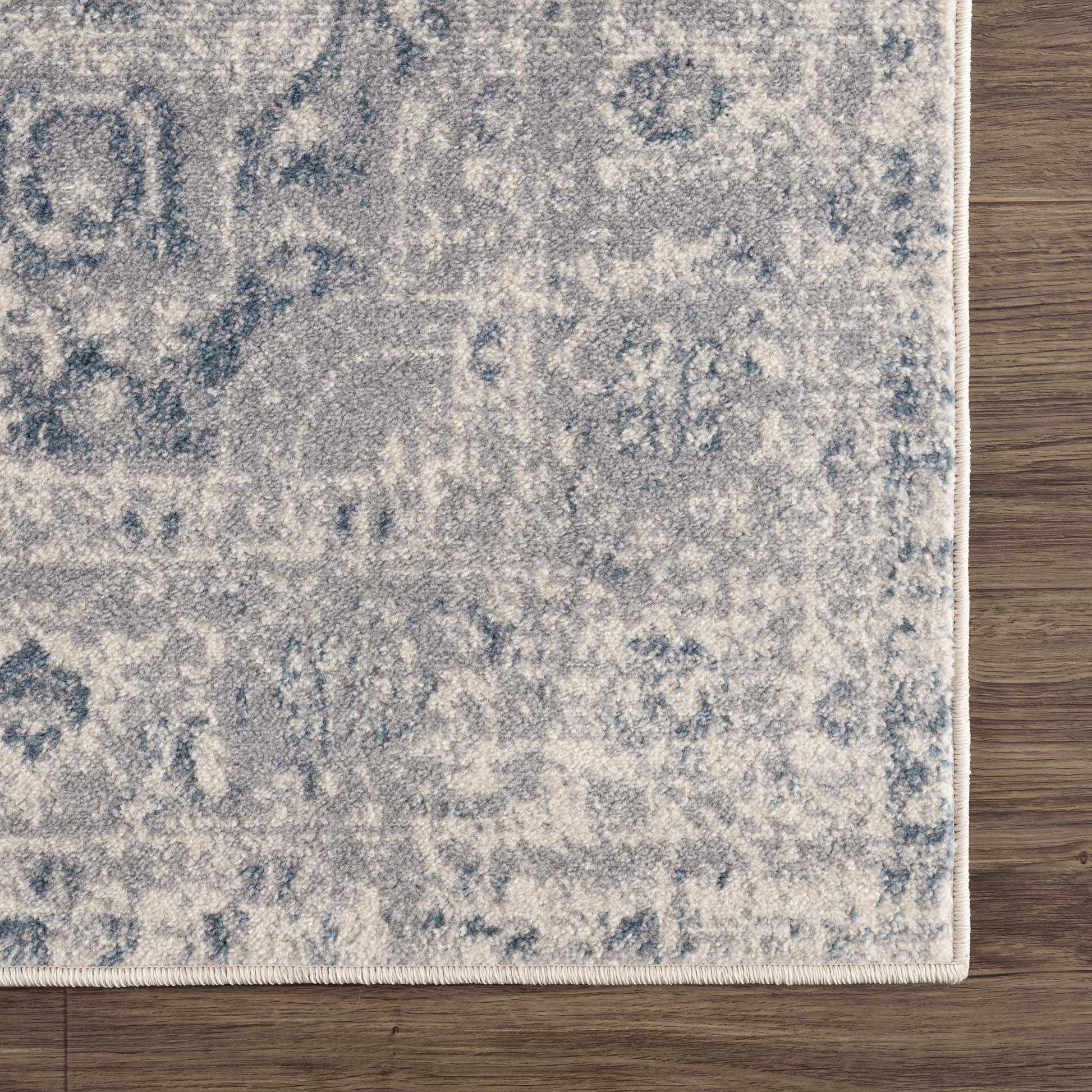 Peeta Gray Blue Medallion Area Rug from PriceLows™