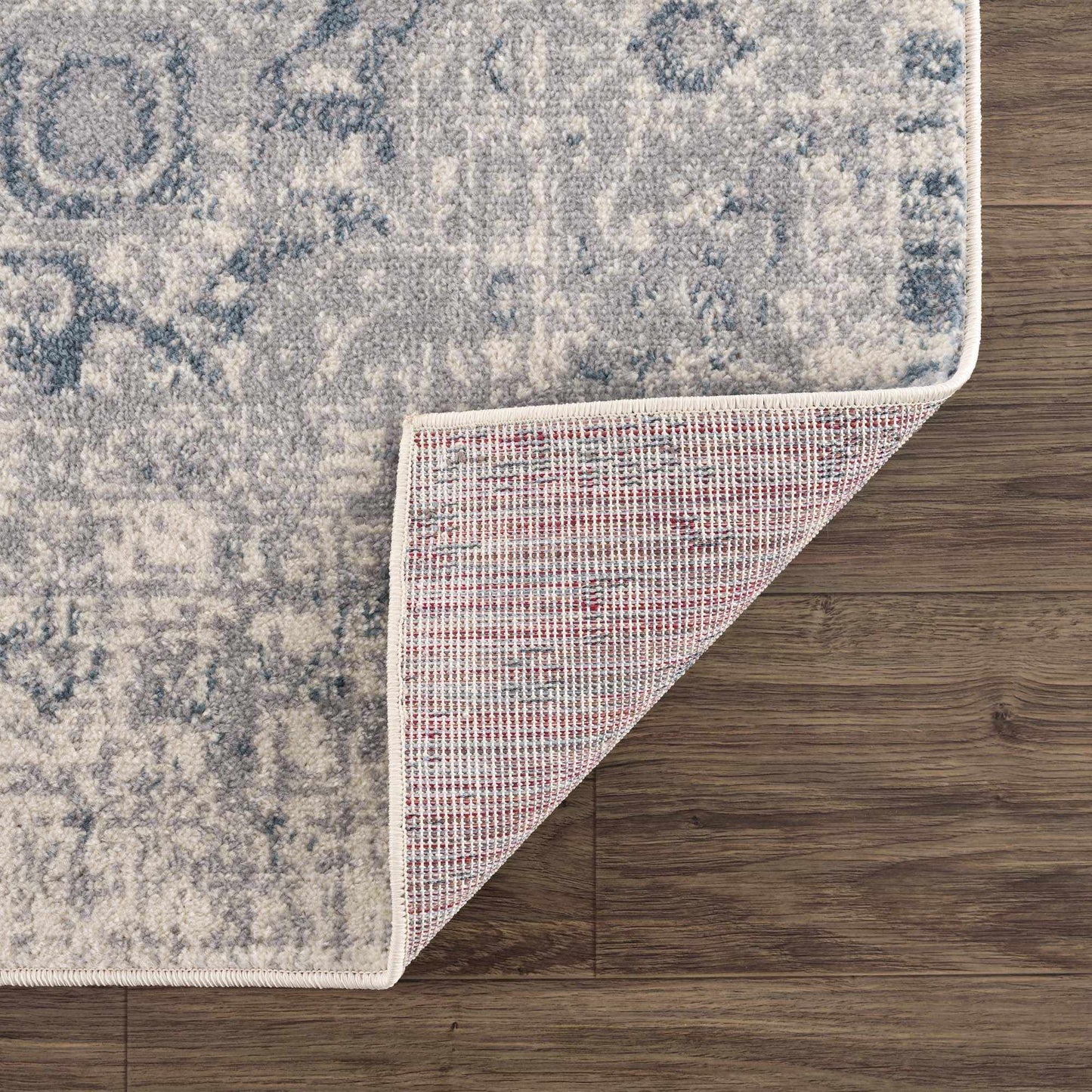 Peeta Gray Blue Medallion Area Rug from PriceLows™