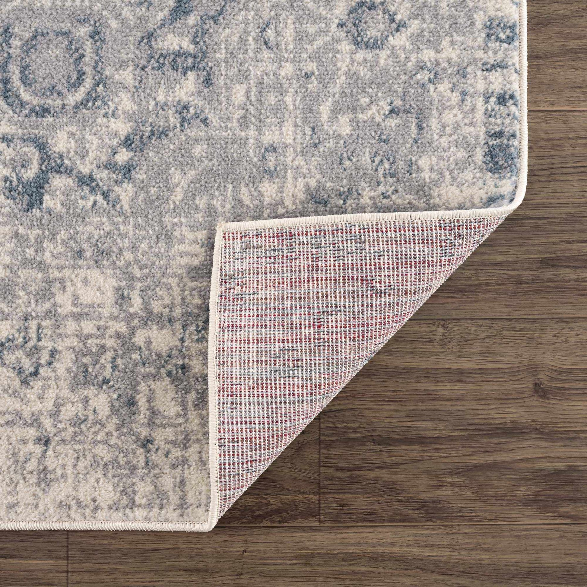 Peeta Gray Blue Medallion Area Rug from PriceLows™