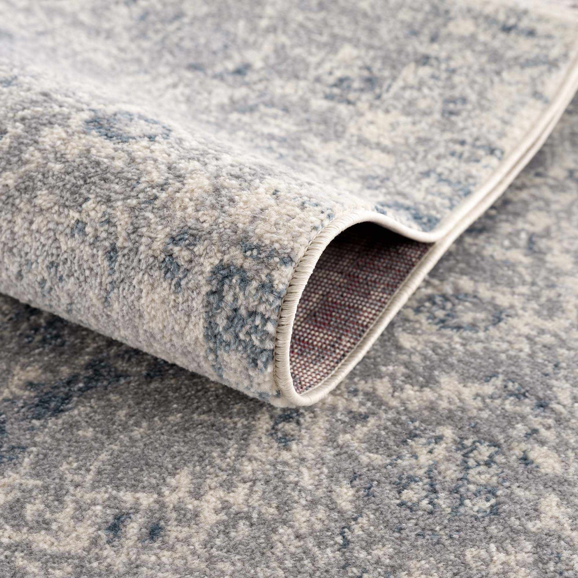 Peeta Gray Blue Medallion Area Rug from PriceLows™