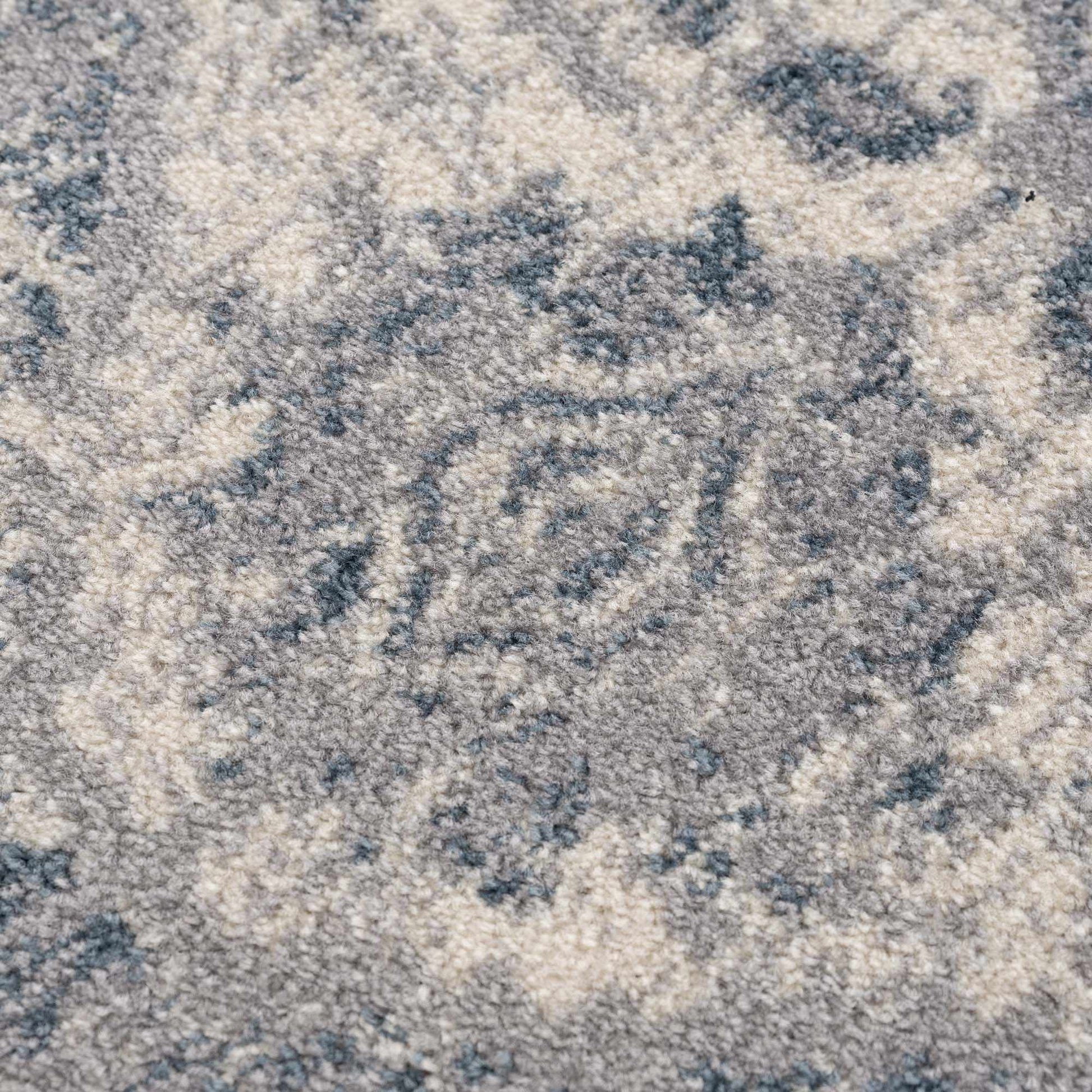 Peeta Gray Blue Medallion Area Rug from PriceLows™