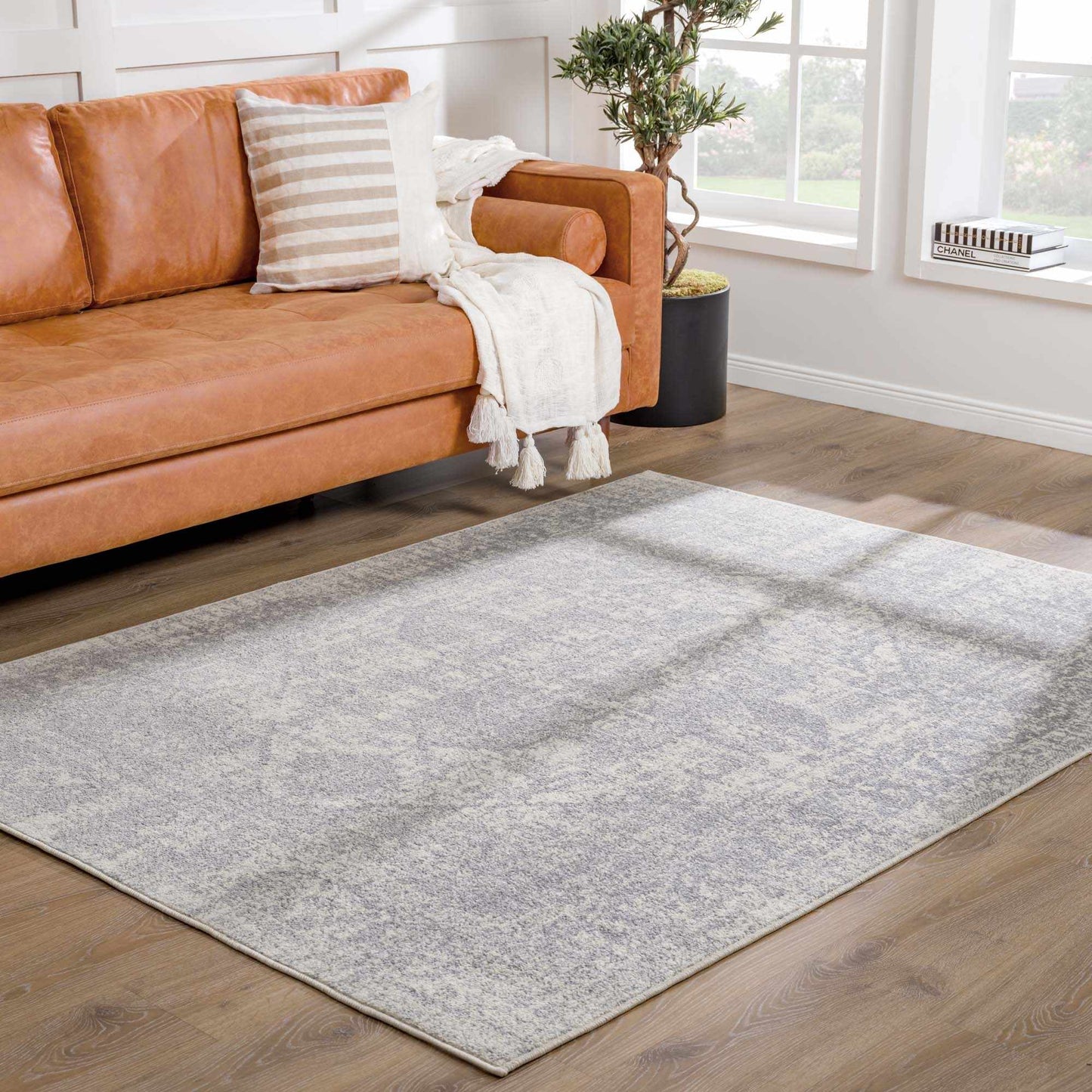 Peeta Gray Medallion Area Rug from PriceLows™