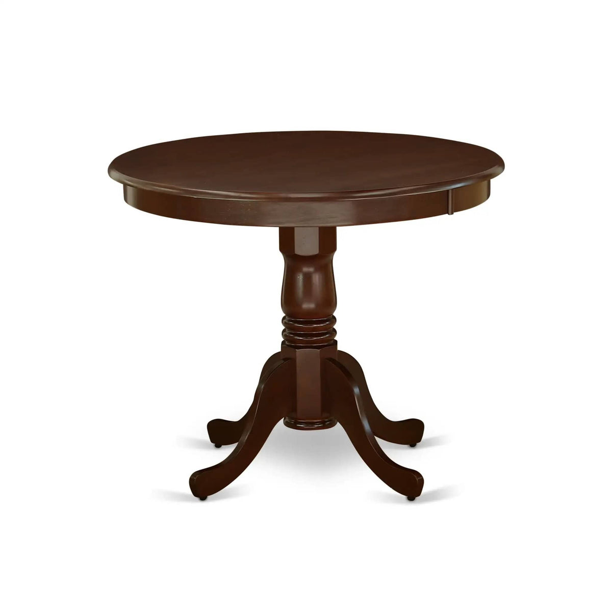 EAST WEST FURNITURE ANDL5-MAH-W 5-Piece Dining Room Table Set- 4 Wooden Chairs and | 5-Piece Set | Solid Wood | Mahogany Finish