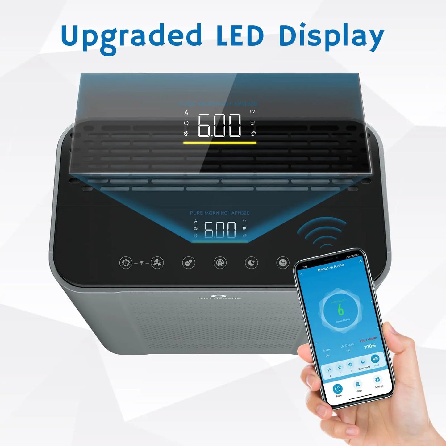 Pure Morning APH320 Smart WiFi Air Purifier from PriceLows™