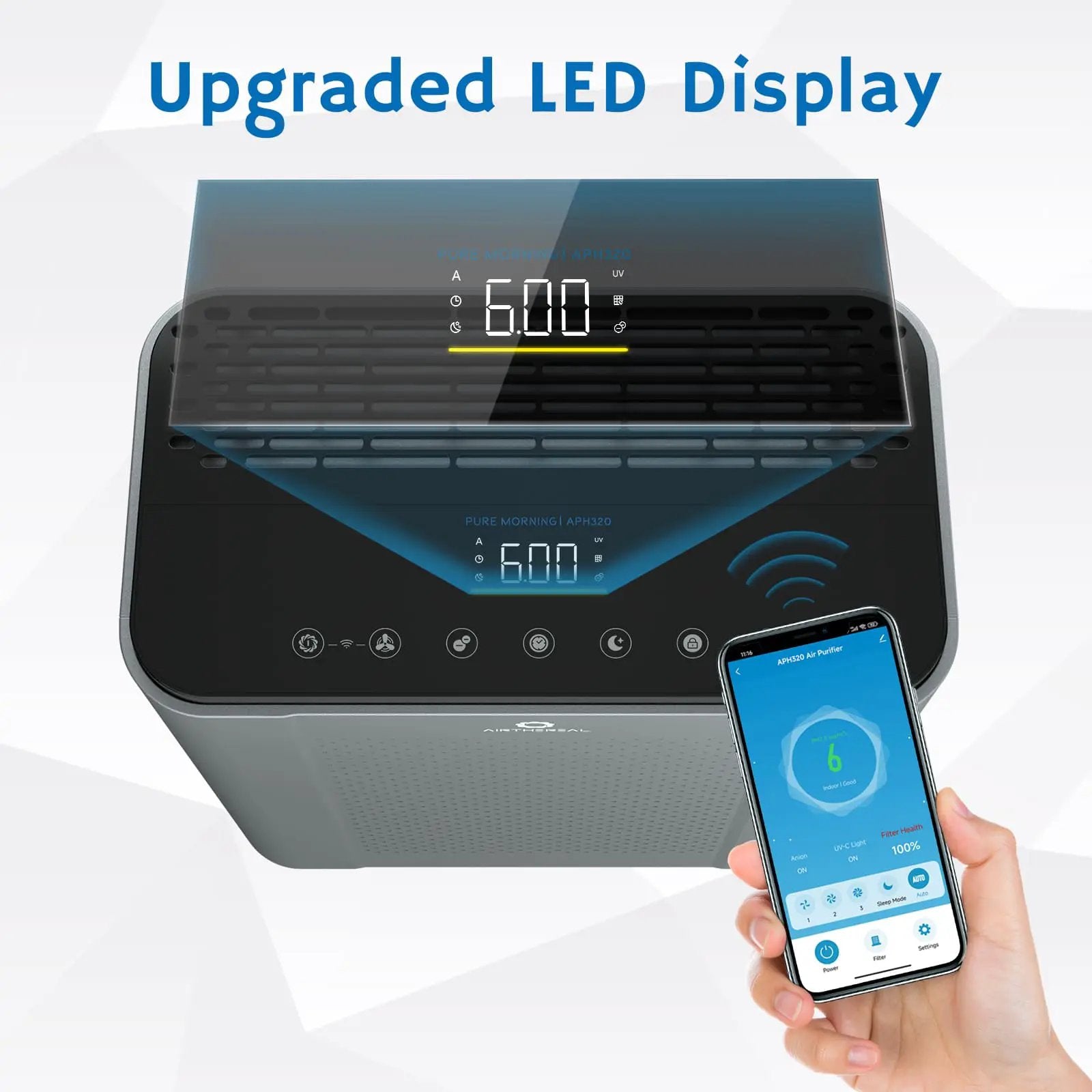 Pure Morning APH320 Smart WiFi Air Purifier from PriceLows™