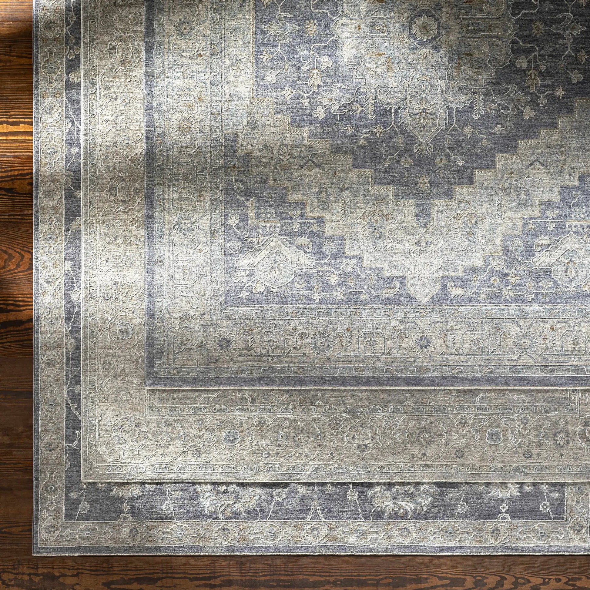Sema Blue Medallion Rug from PriceLows™