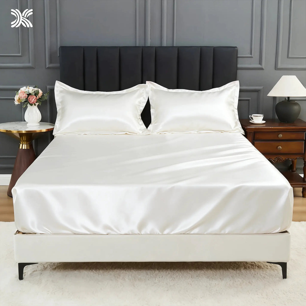 Microfiber Fitted Sheet Set | Satin Finish | 3 Piece Set