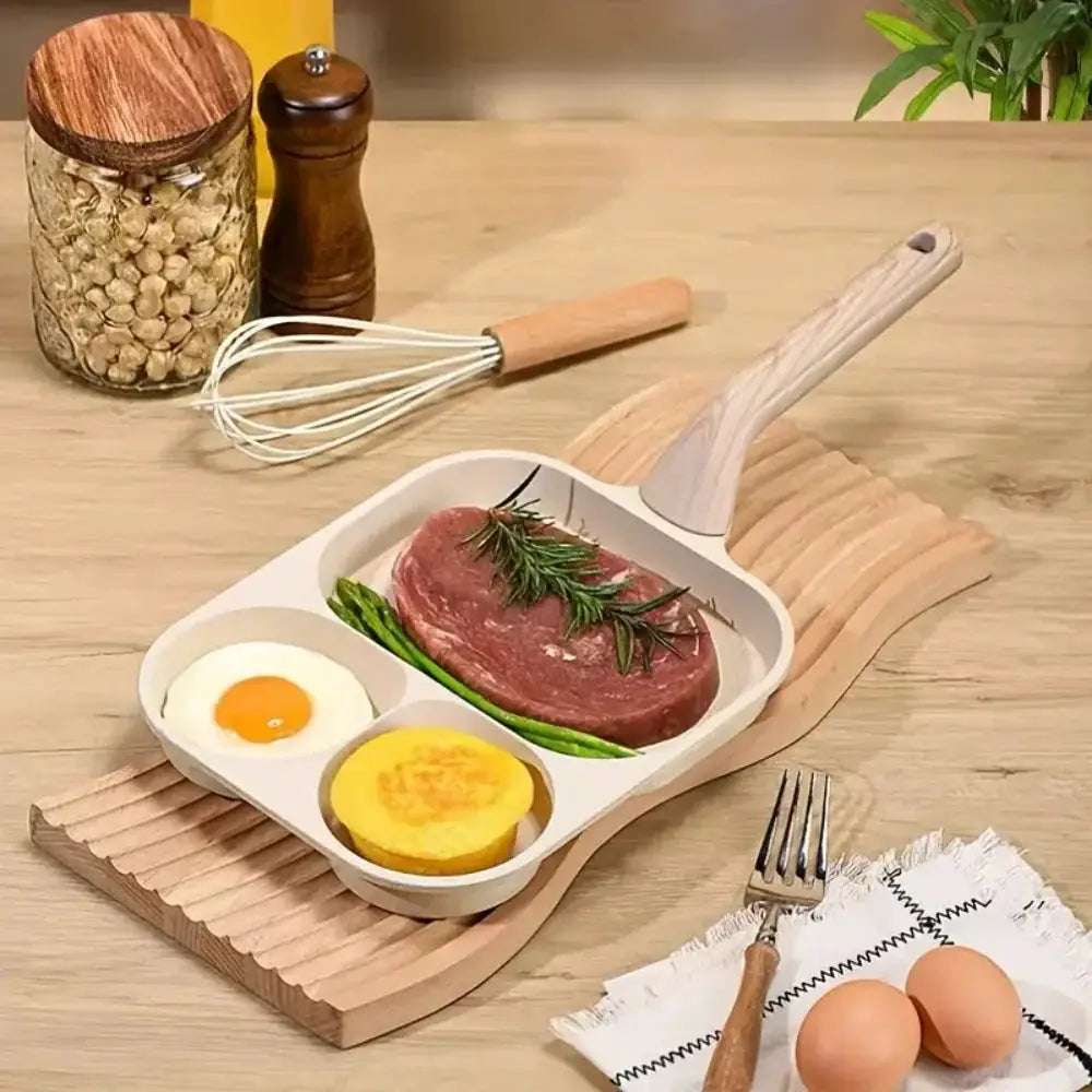 Three In One Breakfast Pan | Nonstick Aluminum | Induction And Gas Compatible