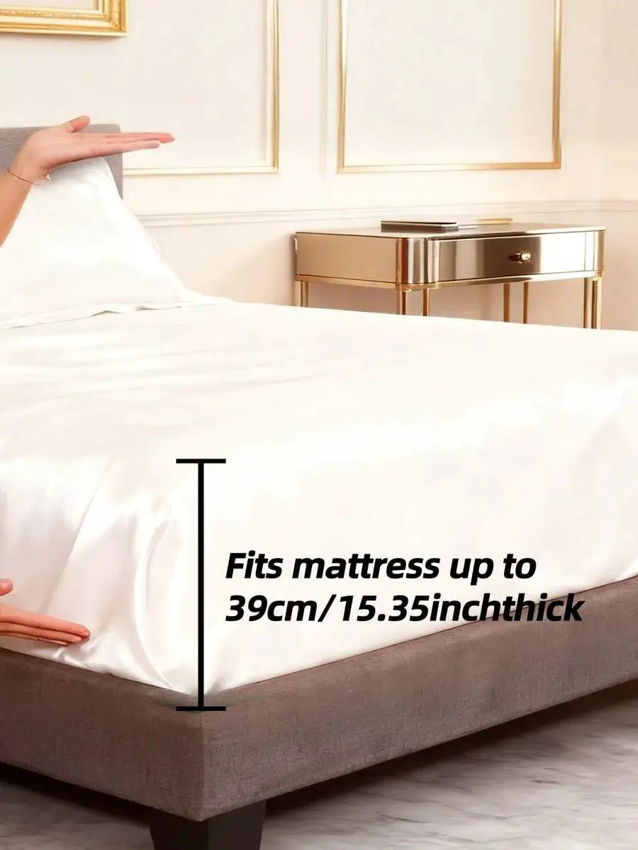 Microfiber Satin Sheets | 80 Thread Count | Silky Soft Feel | Three Piece Set