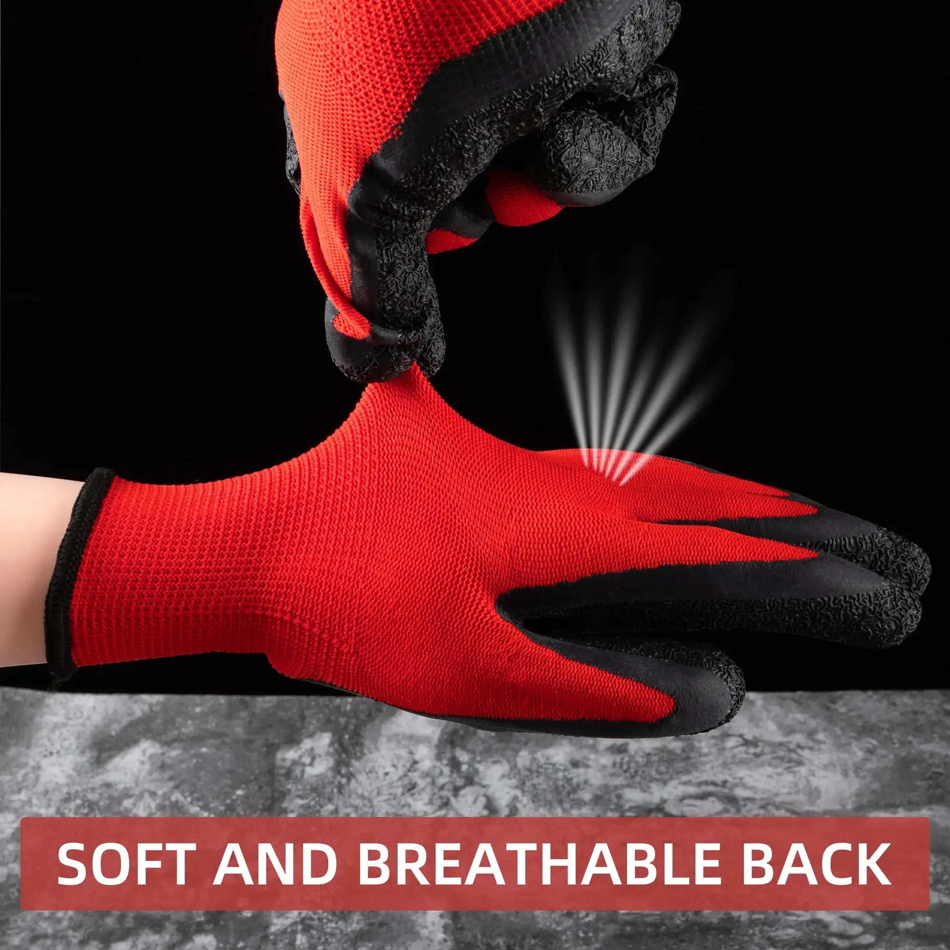 12-Pack Nitrile Rubber Gloves, Gardening Gloves Oil-Resistant Non-Slip Grip for Mechanics & Laborers | Medium from PriceLows™