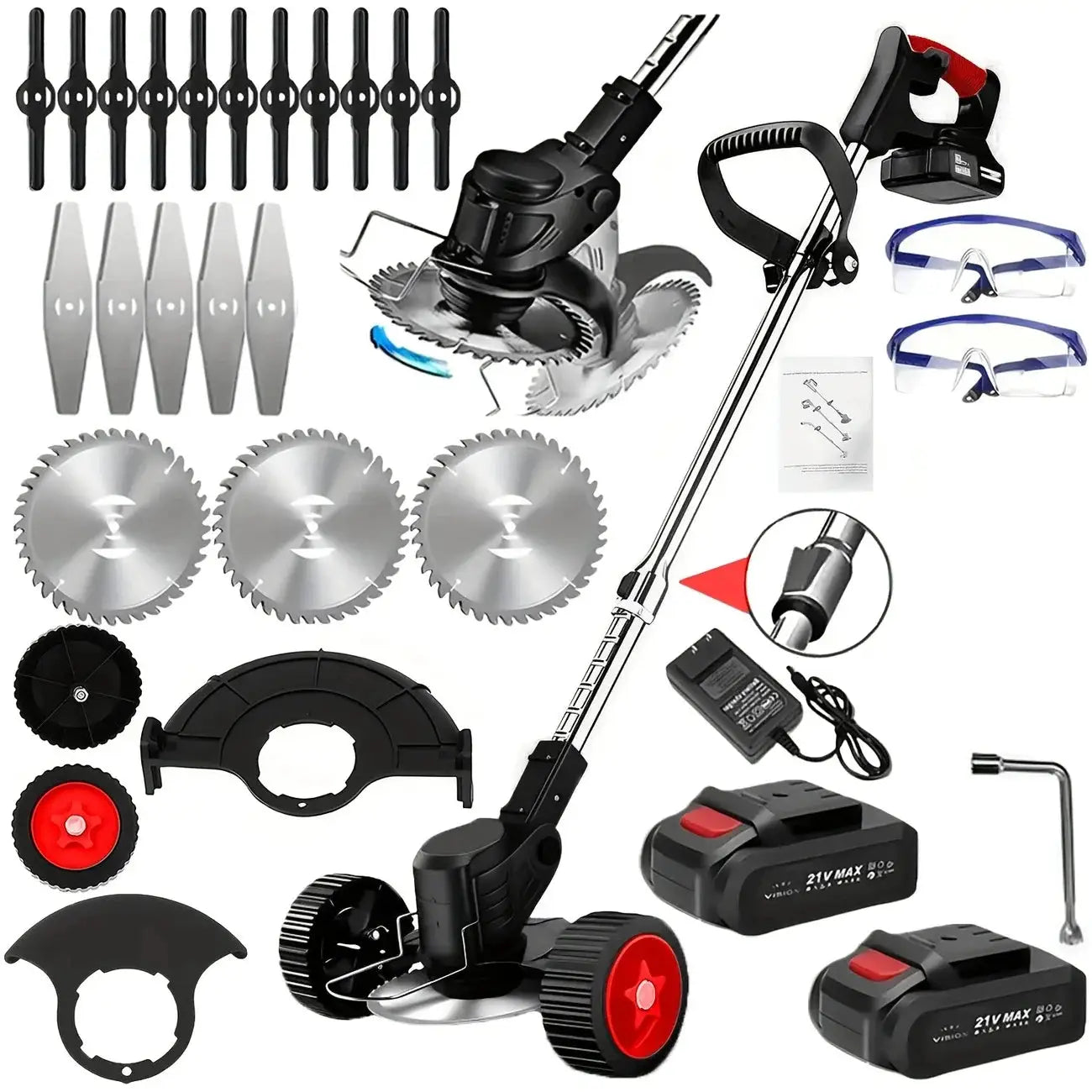 New model for 2025 Cordless Lawn Trimmer TrimmersLawn EdgerMowerBrush CutterWeed Cutter for Garden and Yard Lawn from PriceLows™
