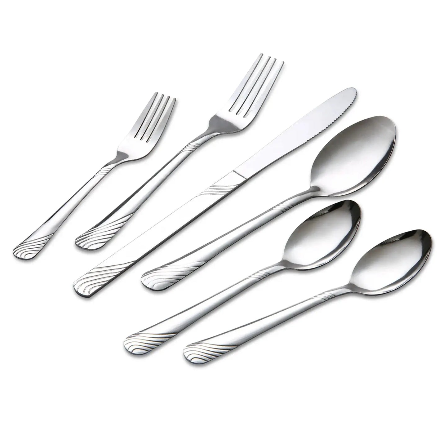 HANSMART 48Pcs Stainless Steel Cutlery Set, Service for 8, Knives Forks Spoons, Kitchen Dinner Gift from PriceLows™