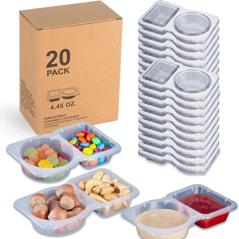 20-Count Spice Storage Jars - Stackable Clear Containers with Label Kit from PriceLows™