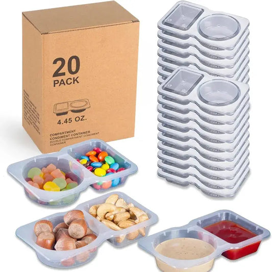 20-Count Spice Storage Jars - Stackable Clear Containers with Label Kit from PriceLows™