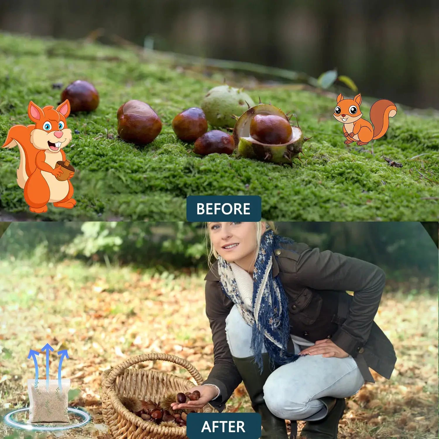 Outdoor Squirrel Repellent, Attic Squirrel Deterrent, Chipmunk Repellent, Squirrel Repeller, Garden Chipmunk Deterrent, Squirrel Repellent, Keep Squirrels Out of Garage - 10 Pack from PriceLows™