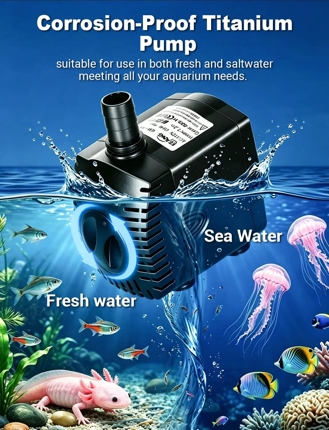 Aquarium Water Chiller | 132 Gallon | 1/2 Horsepower | US Plug