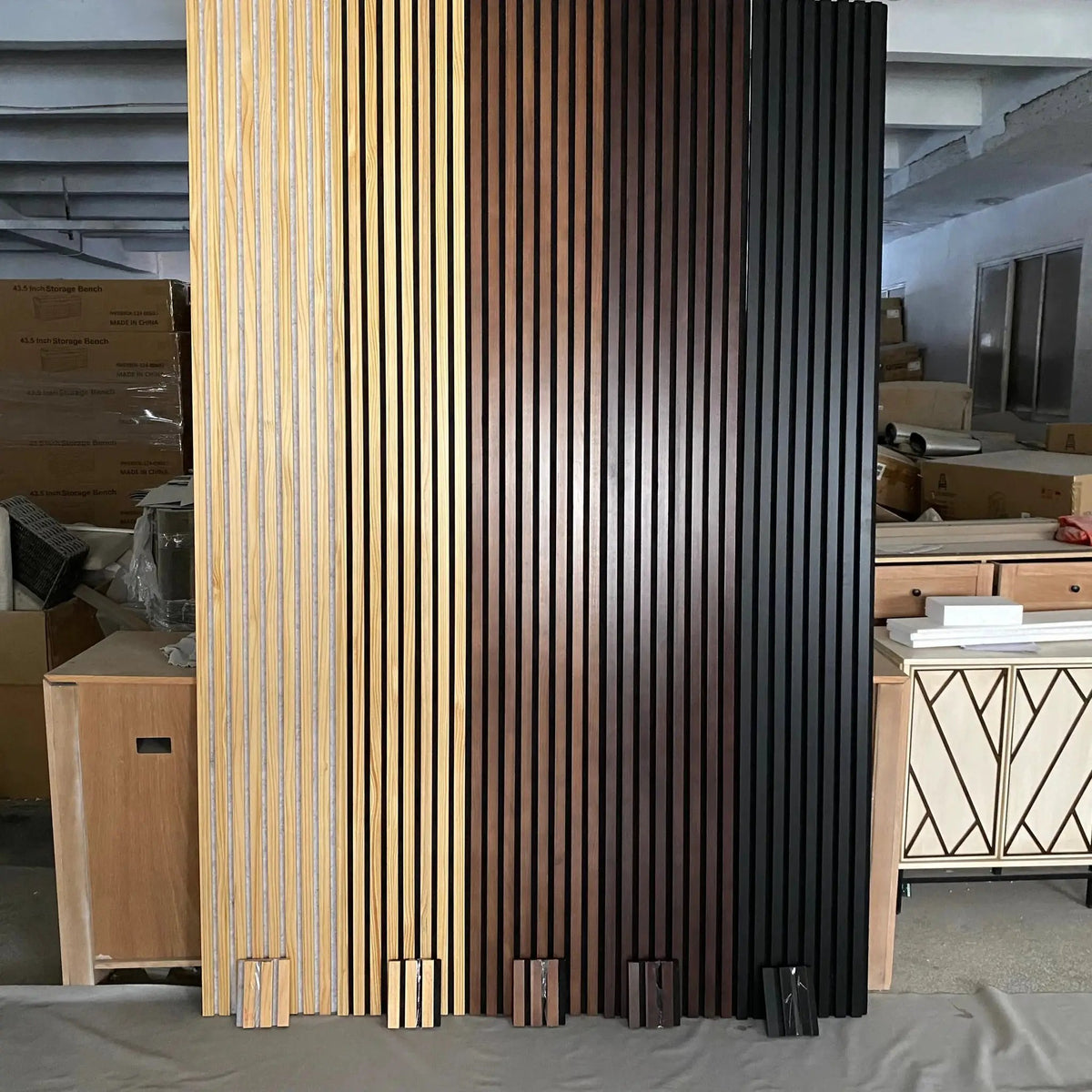 Acoustic Slat Wood Panels | 5 Pack Sample | Assorted Colors