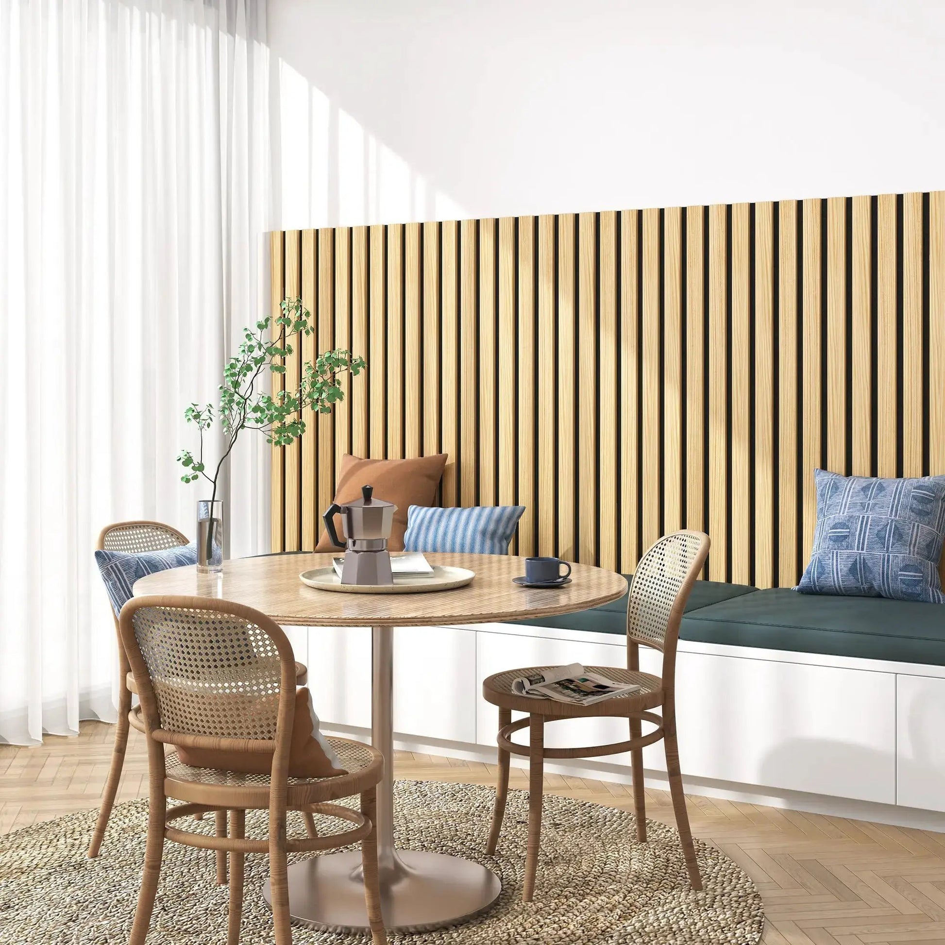 Solid Wood Acoustic Slat Wall Panels (Broad Strip) from PriceLows™