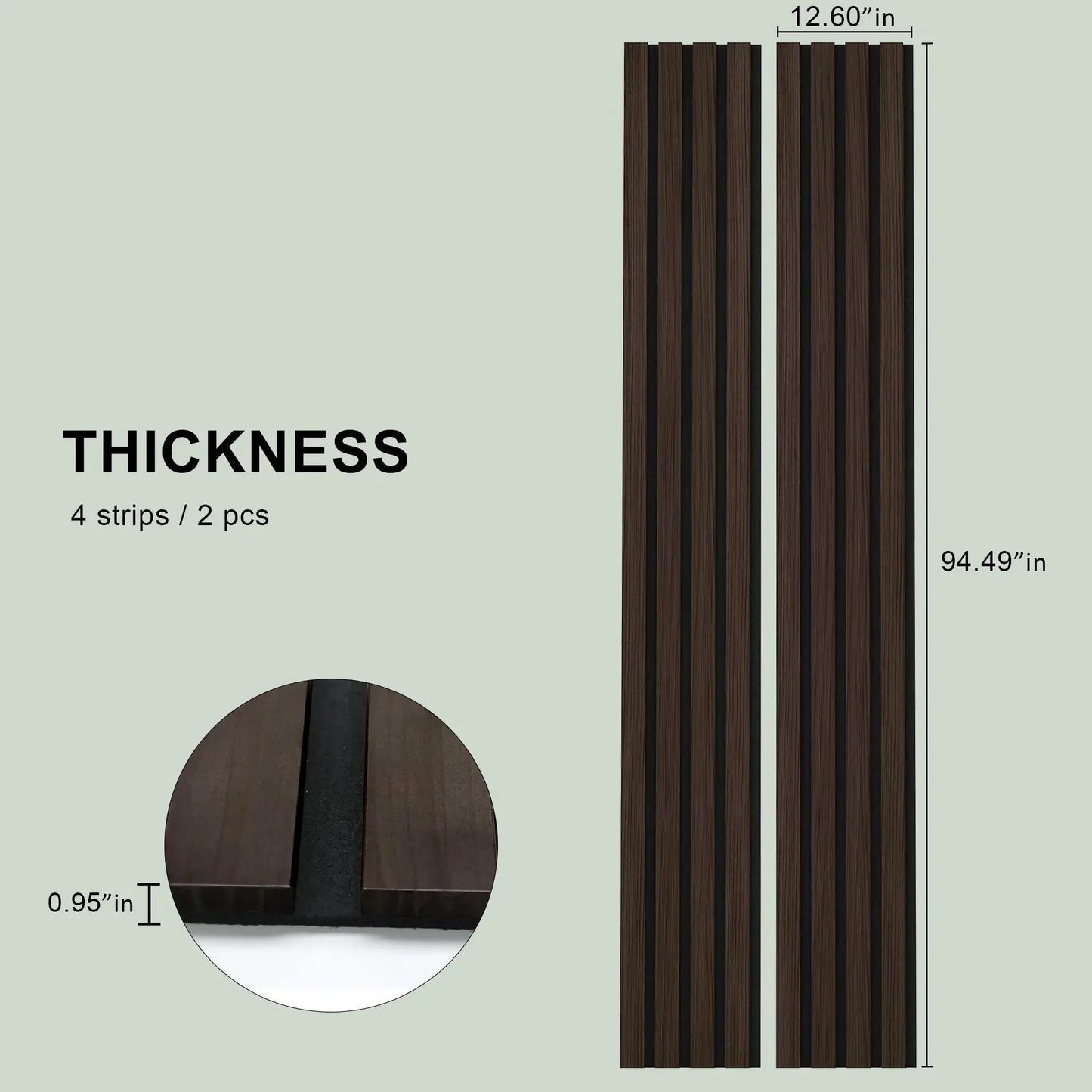 Solid Wood Acoustic Slat Wall Panels (Broad Strip) from PriceLows™