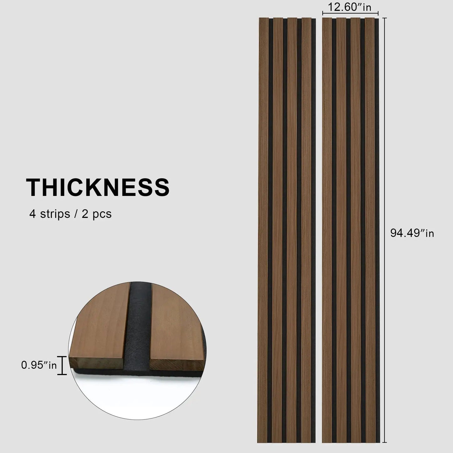 Solid Wood Acoustic Slat Wall Panels (Broad Strip) from PriceLows™