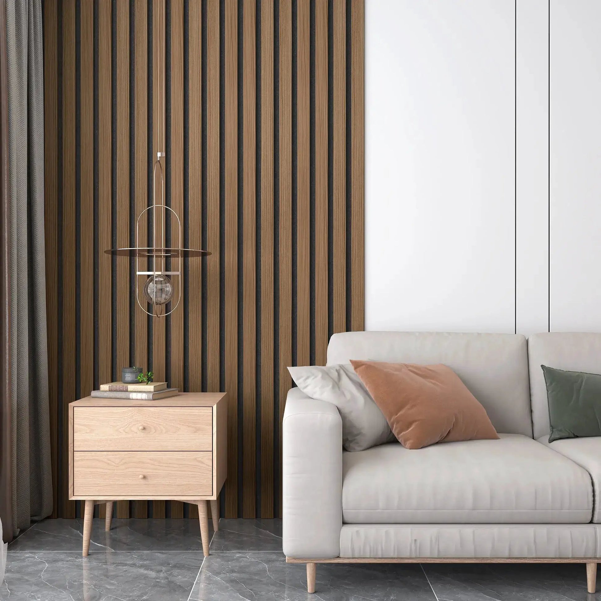 Solid Wood Acoustic Slat Wall Panels (Broad Strip) from PriceLows™