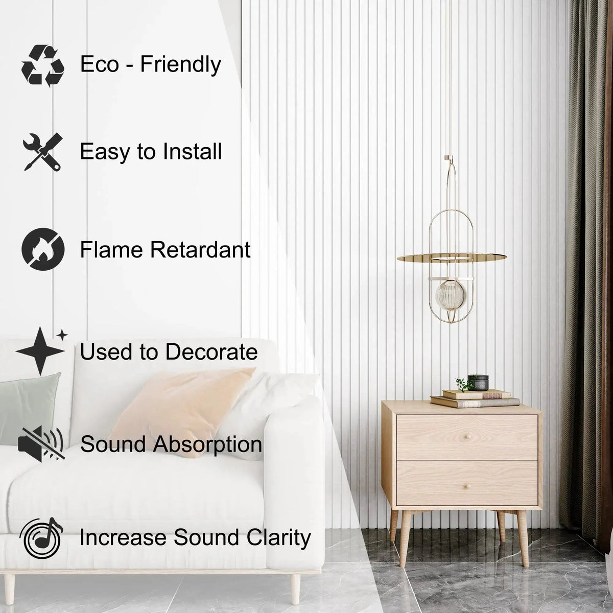 Acoustic Wall Panels | Self Adhesive | Sound Absorbing | 48X 24 In