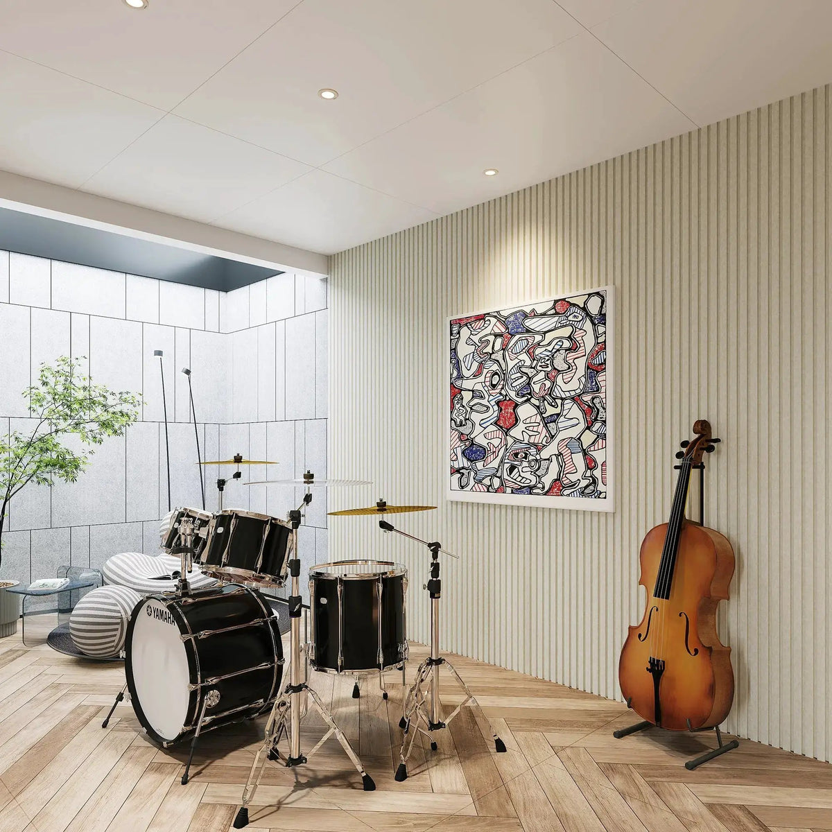 Acoustic Wall Panels | Self Adhesive | Sound Absorbing | 48X 24 In